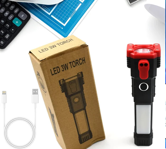 Multifunction High power Rechargeable LED Flashlight